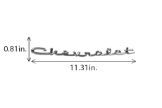 1959 HOOD EMBLEM SCRIPT "CHEVROLET"